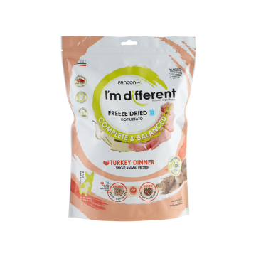 Корм для собак сухий повнораціонний сублімований монопротеїновий з індичкою 397г, I'm Different