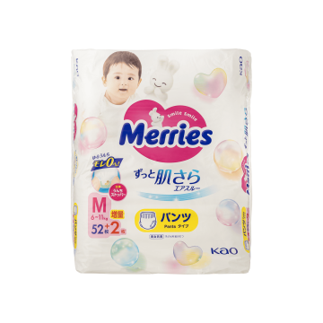 Підгузки-трусики M (6-11кг) 54шт Merries, KAO
