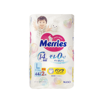 Підгузки-трусики L (9-14кг) 46шт Merries, KAO