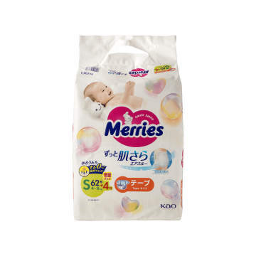 Підгузки S (4-8кг) 66шт Merries, KAO
