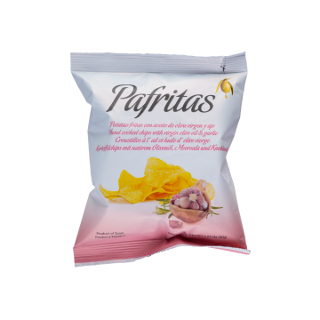 Чипси картопляні з часником 30г, Pafritas
