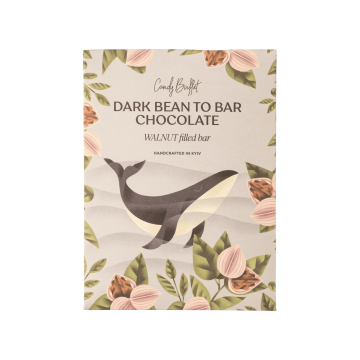 Шоколад темний Bean to bar з горіховим праліне “Волоський горіх” 50г, Candy Buffet