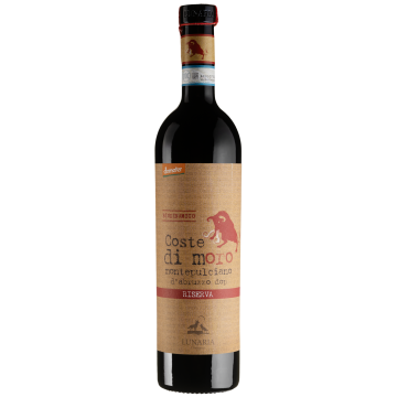 Вино Lunaria Coste Di Moro Montepulciano D’Abruzzo DOP Riserva / Косте Ді Моро Монтепульчано Д’Абруццо DOP Різерва, червоне сухе, 0.75 л