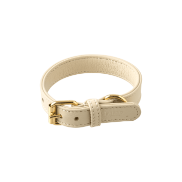 Нашийник шкіряний для собак білий розмір 25, Perro Collection