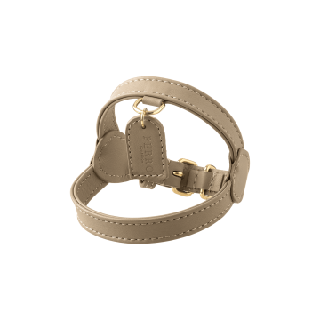 Шлея шкіряна для собак бежева розмір S - 2,0, Perro Collection