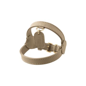 Шлея шкіряна для собак бежева розмір S - 2,0, Perro Collection