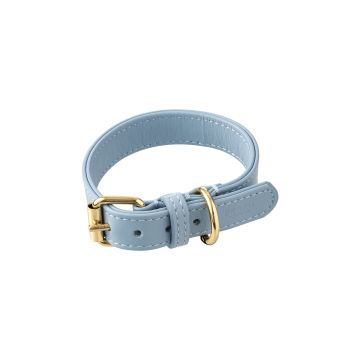 Нашийник шкіряний для собак блакитний розмір 40, Perro Collection