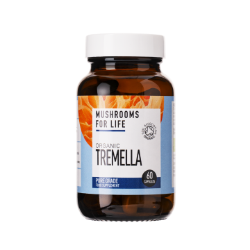 Дієтична добавка в капсулах Тремелла екстракт органічний 60шт, Mushrooms For Life