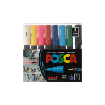 Набір маркерів 0,7-1мм (8шт в пак) Posca, Uni