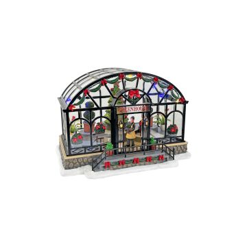 Декор Різдвяна Теплиця з LED 22x15см, Shishi