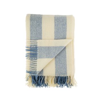 Плед вовняний у блакитну смужку 130x200см Gotland, Klippan
