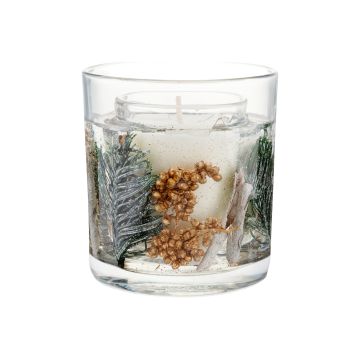 Свічка гелева "Сніжний ліс " 9х8см Seasonal, Stoneglow