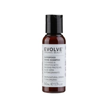 Шампунь для блиску волосся "Суперфуд" 50мл, Evolve Organic Beauty