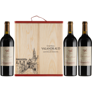 Вино Chateau Valandraud / Набір "Кофре Акт 1 бай Валандро" 2009-2011 3*750мл, червоне сухе, 2.25 л