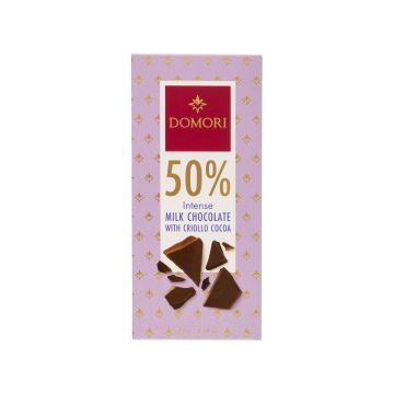 Шоколад молочний 50% 75г, Domori