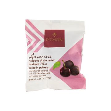 Цукерки вишня в шоколаді "Амарена" 40г, Domori