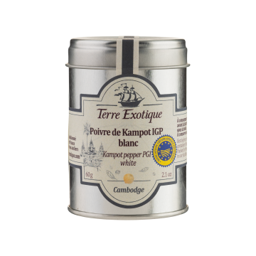 Перець білий з Кампоту Камбоджа PGI 60г, Terre Exotique