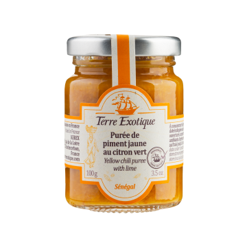 Пюре з жовтого перцю чилі з лаймом 100г, Terre Exotique 