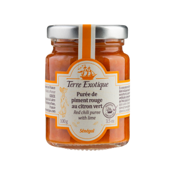 Пюре з червоного перцю чилі халапеньйо з лаймом 100г, Terre Exotique 