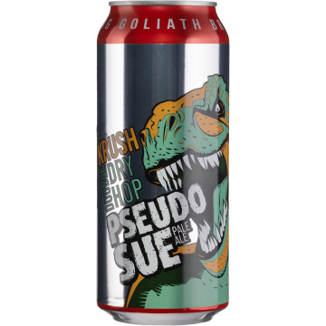 Пиво світле нефільтроване непастеризоване Топлінг Голіаф Краш Дабл Драй Хоп Псевдо Су 473мл ж/б
