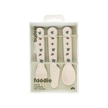 Набір дитячих приборів пісочного кольору Foodie Tiny Farm, Done by Deer