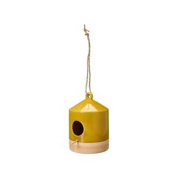 Годівничка для пташок декоративна жовта 13x18+20см Lola, Wikholm Form