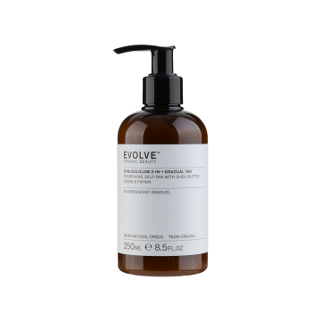 Молочко автозасмага для обличчя та тіла "Санлес Глоу" 3в1 250мл, Evolve Organic Beauty