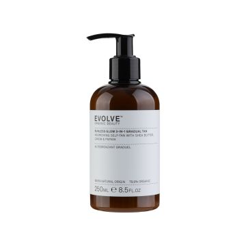 Молочко автозасмага для обличчя та тіла "Санлес Глоу" 3в1 250мл, Evolve Organic Beauty