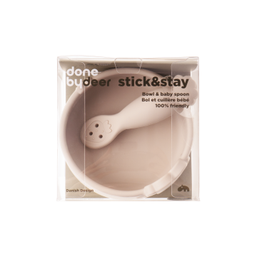 Набір для годування Перший пісочного кольору Stick & Stay Sheepy, Done by Deer