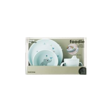 Набір для годування з присоскою блакитний Foodie Celebration, Done by Deer