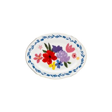 Блюдо овальне 35х27см Bouquet blu, Bitossi Home