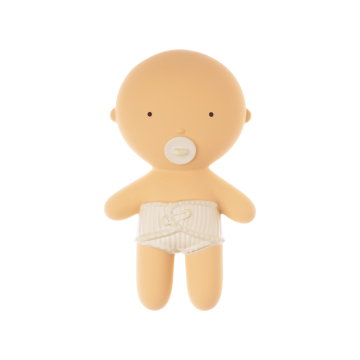 Міні-пупс з натурального каучуку "Ваніль" 18см Gommu Mini Baby, Wearegommu