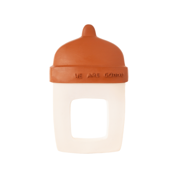 Прорізувач з натурального каучуку кремового кольору Gommu Ring Bottle, Wearegommu