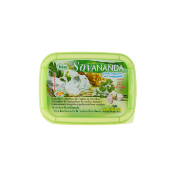 Продукт рослинний Крем чіз з тофу з травами та часником органічний 140г, Soyana