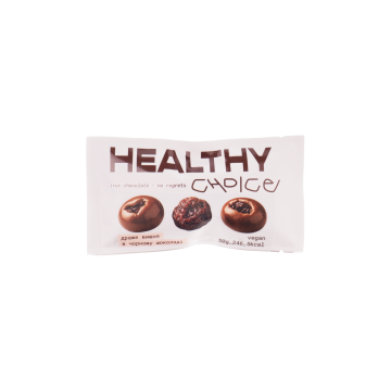 Вишня сушена в темному шоколаді 50г, Healthy Choice