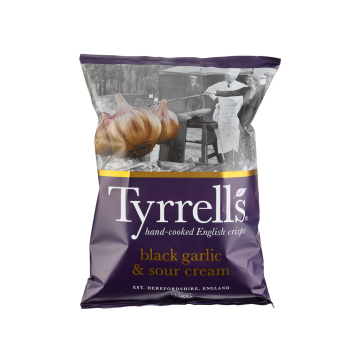 Чипси картопляні з чорним часником та сметаною 135г, Tyrrell's