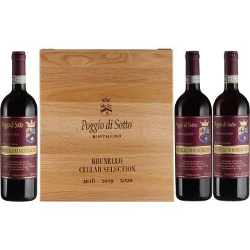 Вино Poggio di Sotto Brunello di Montalcino 2018+2019+2020 3*0,750 / Брунелло ді Монтальчіно 2018+2019+2020, 2.25 л