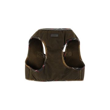 Шлея для собак з вощеної бавовни оливкового кольору розмір M, Barbour