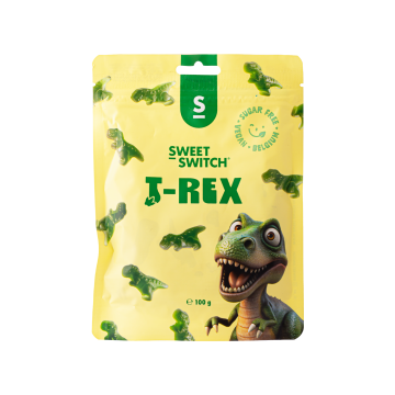 Цукерки желейні "Т-Рекс" з підсолоджувачами 100г, SWEET-SWITCH
