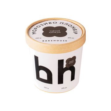 Морозиво пломбір з чорним кунжутом 12,5% 375мл/250г, Bakehouse