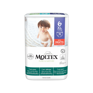 Підгузки-трусики дитячі розмір XL 18шт Pure & Nature, Moltex