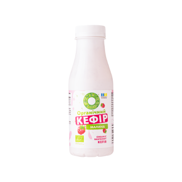 Кефір органічний з наповнювачем "Малина" 2,5% жиру 280г, Organic Milk