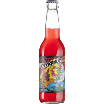 Напій безалкогольний слабогазований ферментований "Kefir Soda" з малиною 330мл, Kyivkraut