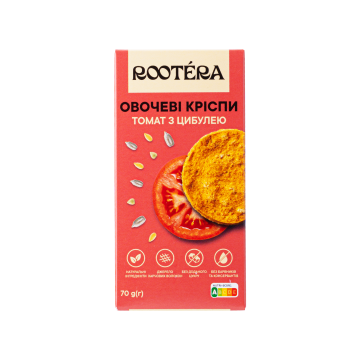 Кріспи овочеві "Томат з цибулею" 70г, Rootera