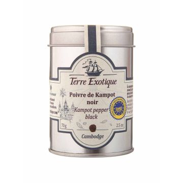 Перець "Black Kampot" з Камбоджі 70г, Terre Exotique