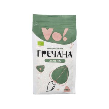 Крупа гречана зелена органічна 800г, VO!