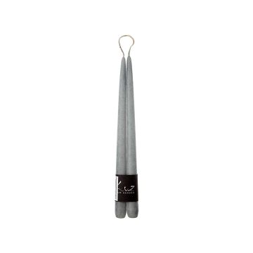Свічка столова мишино-сірого кольору 2,2x30см 305 (2шт в уп) Luz Your Senses, Rasteli