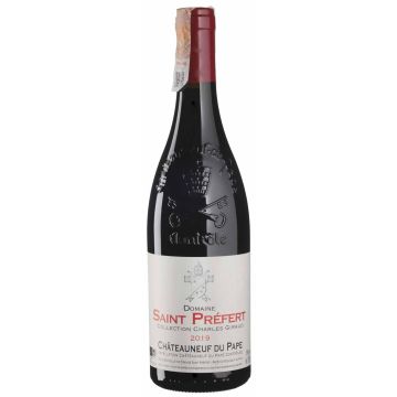 Вино Domaine Saint Prefert Chateauneuf du Pape Collection Charles Giraud / Шатоньоф дю Пап Коллекшн Шарле Жиро 2019, червоне сухе, 0.75 л