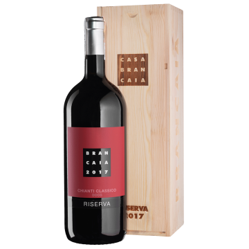 Вино Brancaia Chianti Classico Riserva, wooden box / Кьянті Класіко Різерва, дерев'яна коробка 2017, червоне сухе, 1.5 л