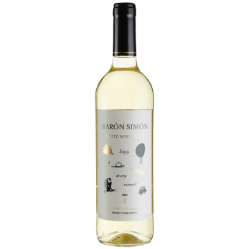 Вино Baron Simon White Semi-Sweet / Вайт Семі-Світ, біле напівсолодке, 0.75 л
